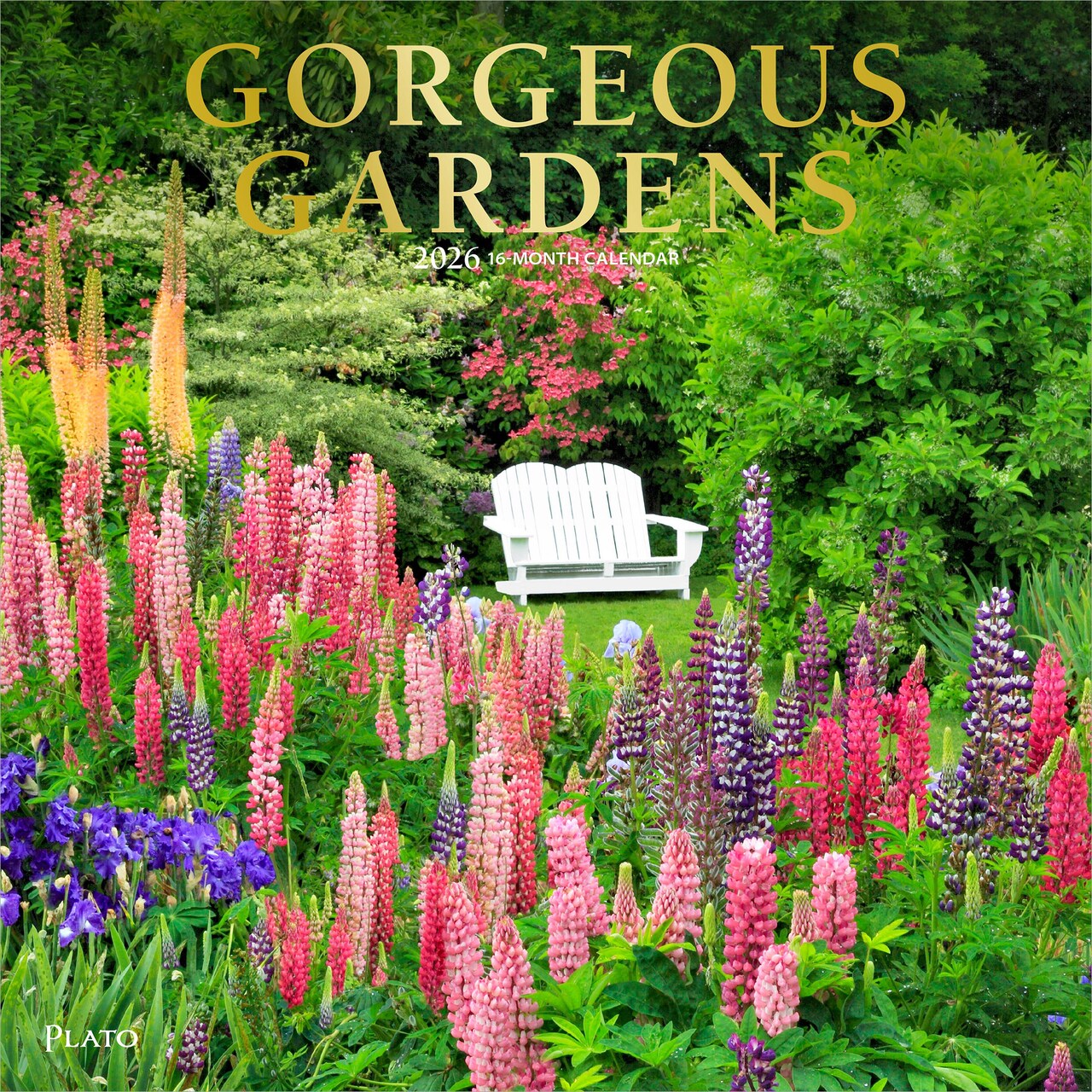 Gorgeous Gardens | 2026 12 x 24 Inch (Hanging) Monthly Square Wall Calendar | Foil Stamped Cover